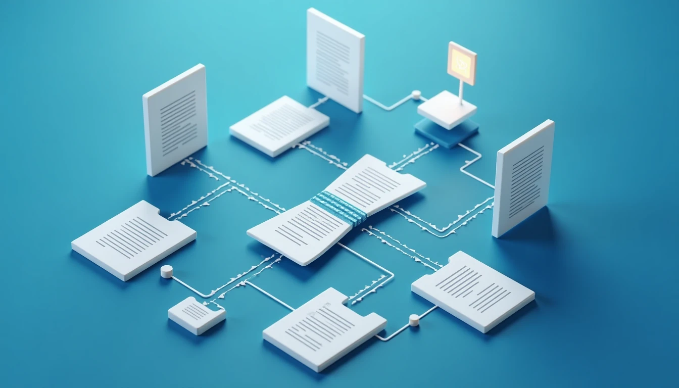 Diagramm eines Workflows mit API-Verbindungen